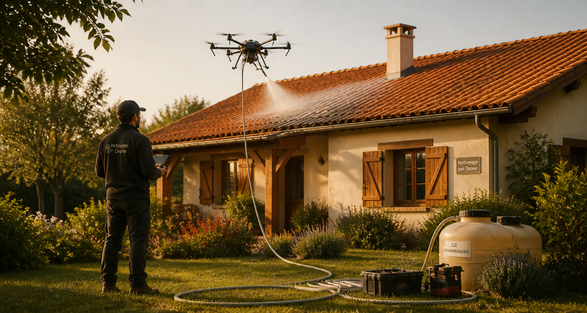 nettoyage toiture par drone avis sur tuiles maison jardin