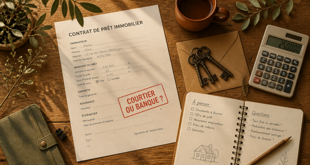 peut on consulter une banque après un courtier image bureau prêt immobilier