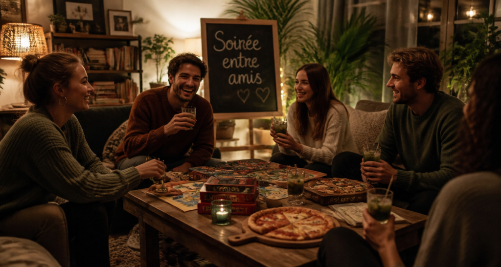 truc à faire entre pote à la maison soirée conviviale