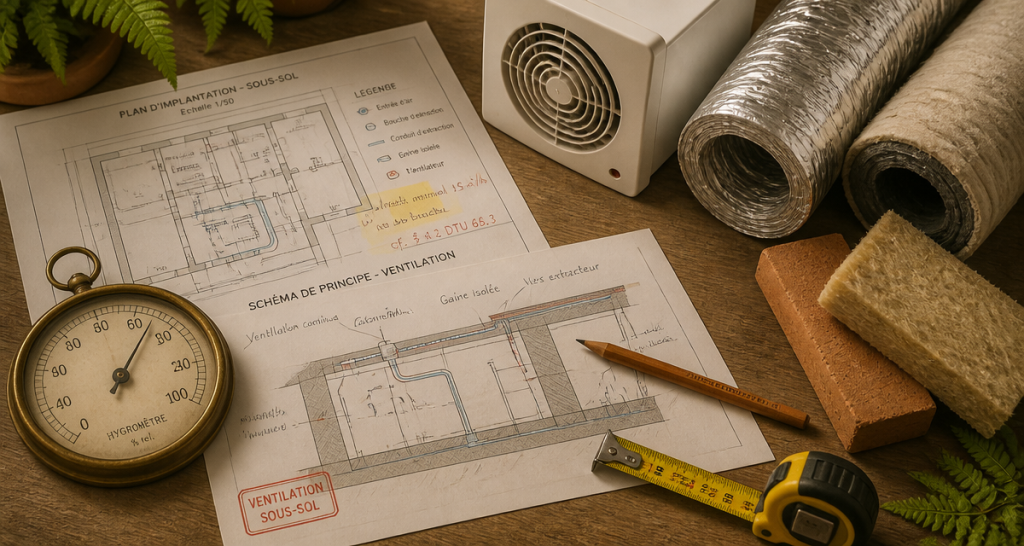 plans et materiel ventilation mecanique sous sol