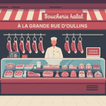 Devanture boucherie halal Grande Rue d'Oullins