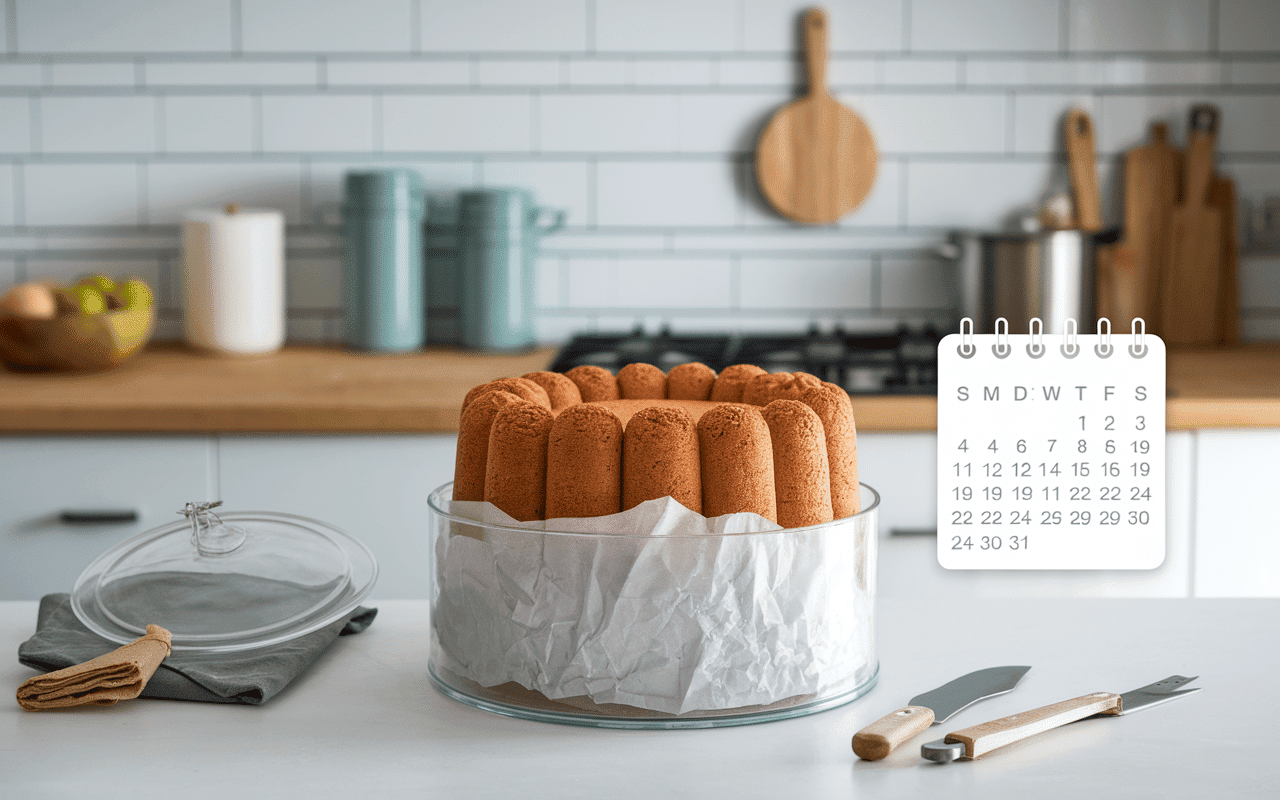 Gâteau de voyage emballé en boîte hermétique