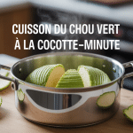 Cuisson du chou vert cocotte minute, chou lanières dans cocotte vapeur