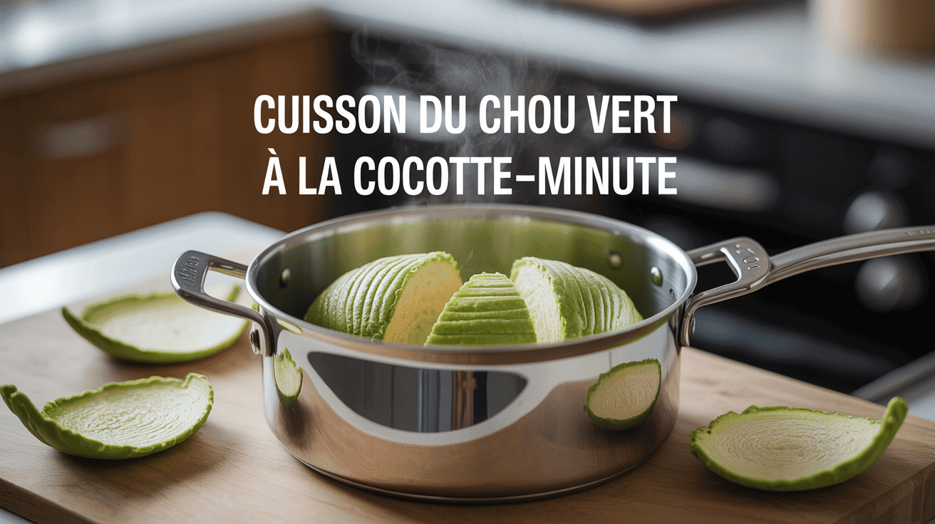 Cuisson du chou vert cocotte minute, chou lanières dans cocotte vapeur