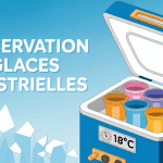 Durée conservation glace industrielle illustration congélateur