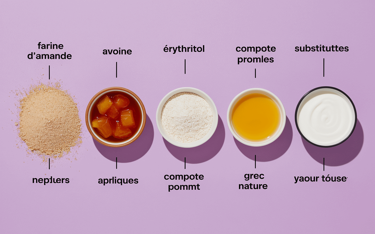 ingrédients substitutions muffin sans sucre pour diabetique