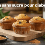 muffin sans sucre pour diabetique ingrédients sains planche bois