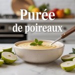 Bol purée de poireaux onctueuse et poireaux frais