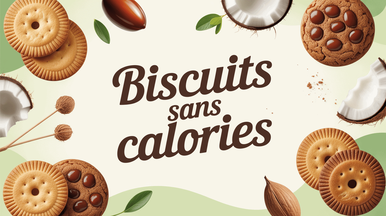 Présentation élégante de recette biscuit sans calories sur assiette