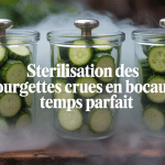 temps de stérilisation courgettes crues le parfait bocaux en verre