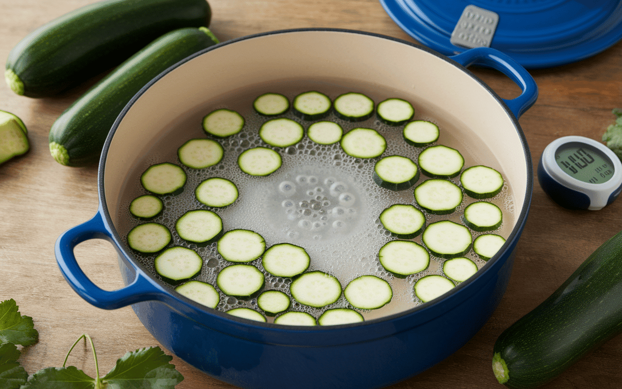 temps de stérilisation courgettes crues le parfait casserole bocaux