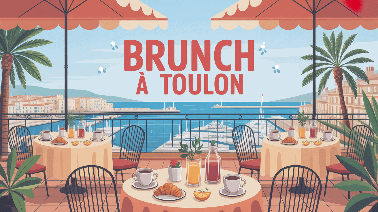 Vue terrasse brunch Toulon petit-déjeuner port