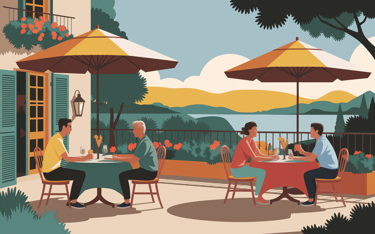 ambiance conviviale chez choupette vallauris