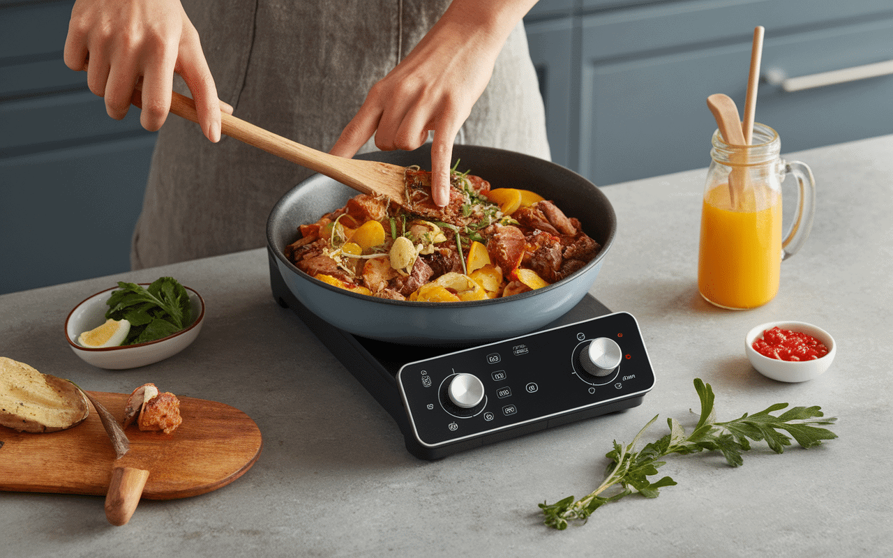 cuisson poisson airfryer panneau contrôle température