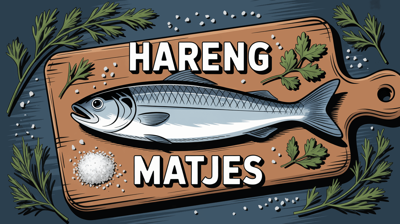 hareng matjes entier sur planche bois ambiance nordique