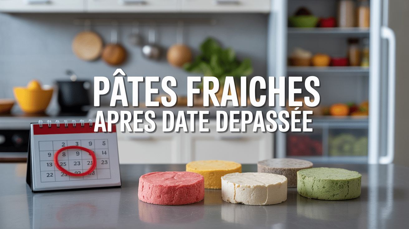 Pâtes fraîches après date dépassée calendrier et réfrigérateur