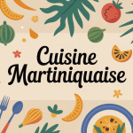 Illustration table de plat martiniquais avec épices exotiques