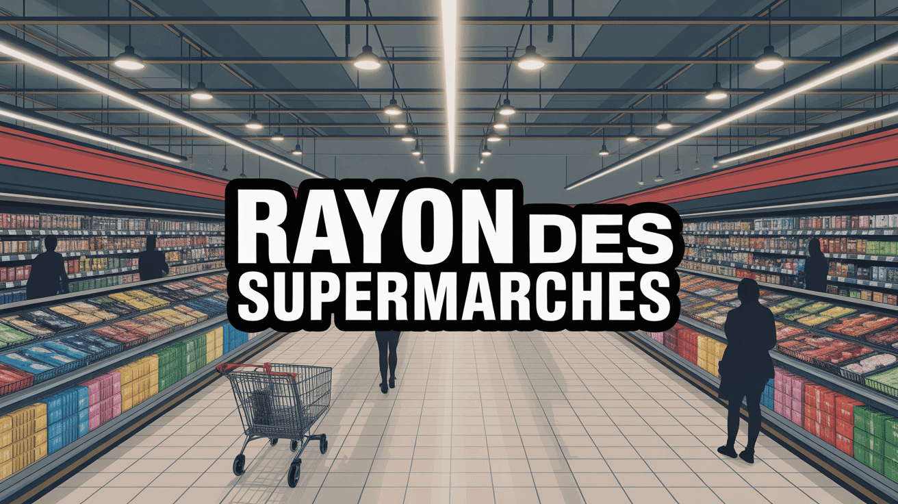 rayon des supermarchés moderne avec clients