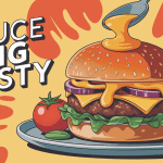 Illustration burger avec sauce big tasty