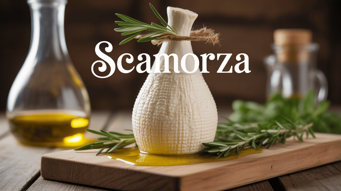 scamorza fromage italien sur planche