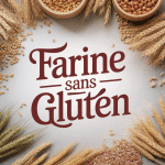 Farine sans gluten variétés présentées en bols