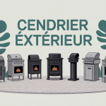 Illustration cendrier exterieur mural, sur pied, anti pluie et design