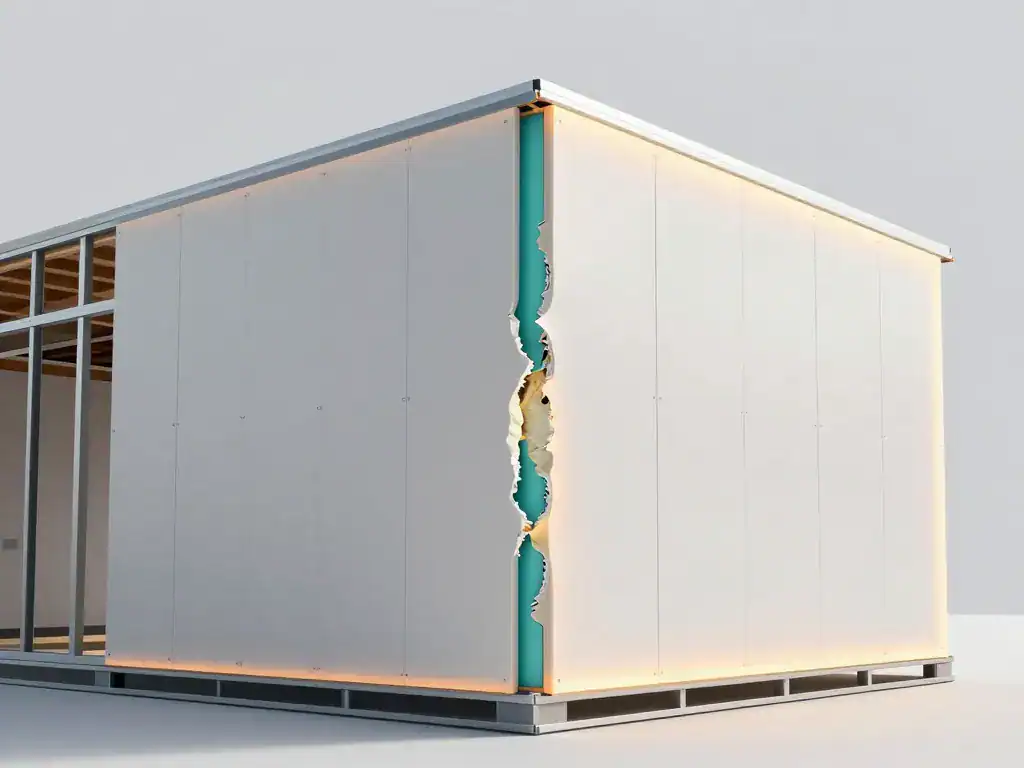 Visuel 3D de composition des murs maison phenix avec ITE