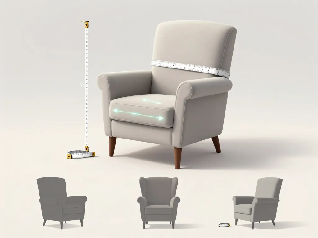 housse de fauteuil extensible schema de mesure