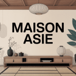 maison asie illustration intérieur zen minimaliste