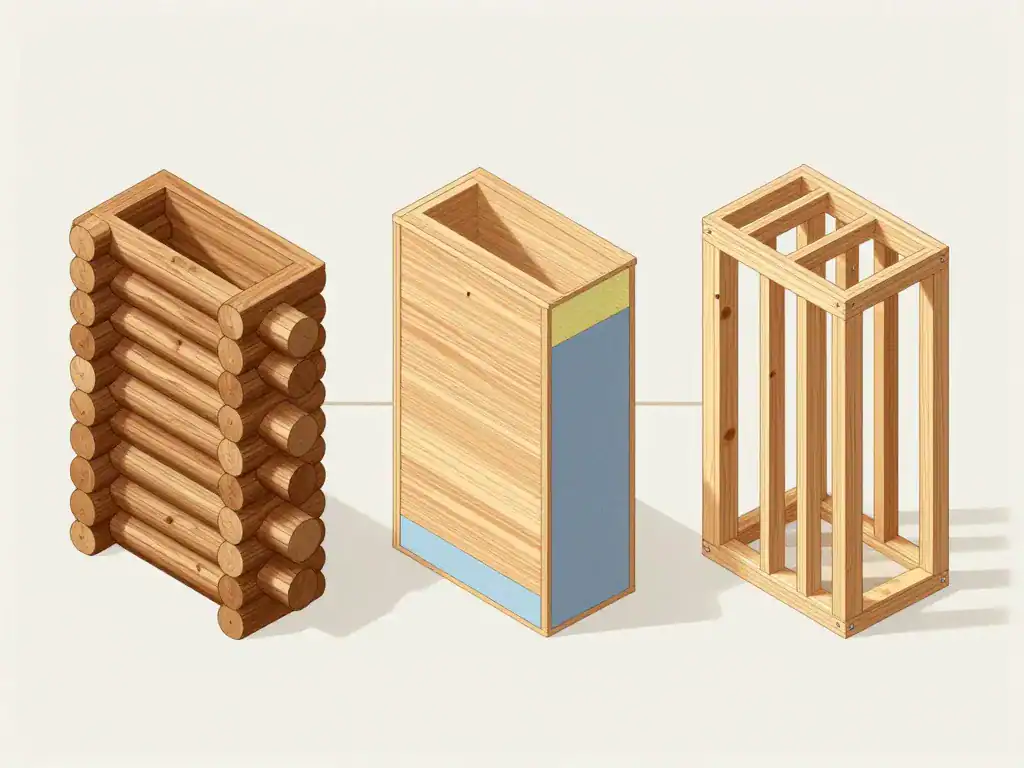 maison en bois de russie comparatif rondins madriers ossature