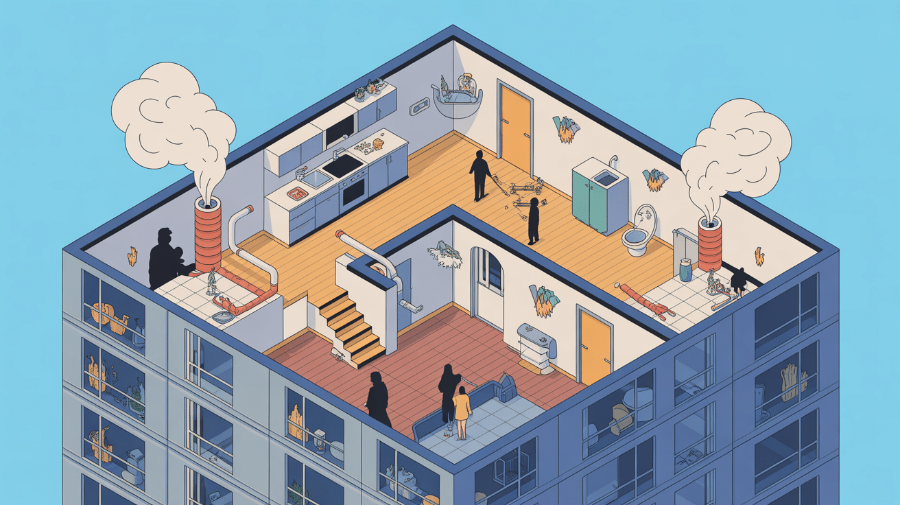 Schéma VMC et odeur cigarette voisin vmc