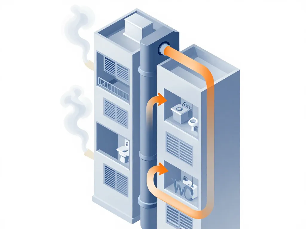 Diagramme flux VMC odeur cigarette voisin vmc