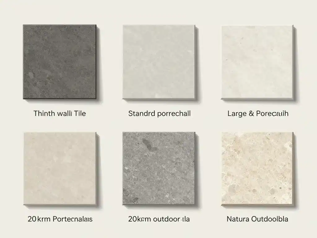 Schéma comparatif poid carrelage au m2 par type de carreau