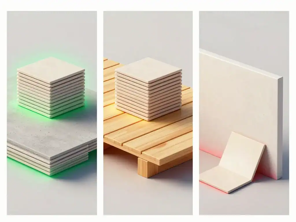 Triptyque capacité des supports au poid carrelage au m2