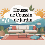 Illustration remplacer housse coussin salon de jardin