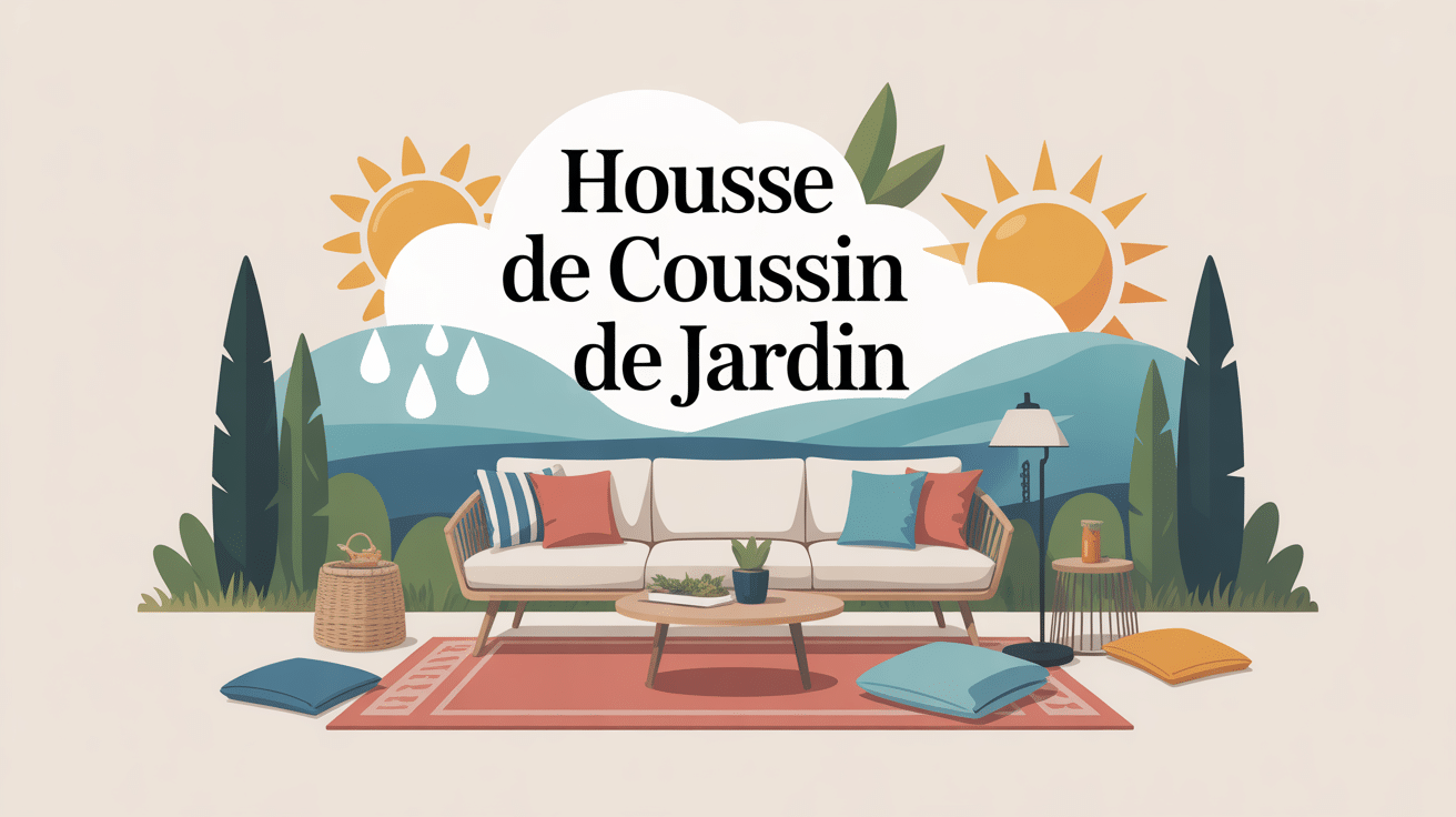 Illustration remplacer housse coussin salon de jardin