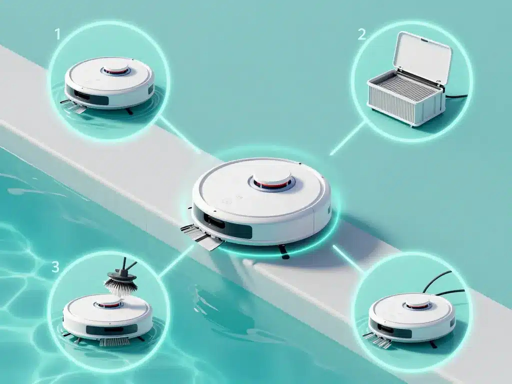 robot piscine zodiac voyant i clignote étapes de contrôle