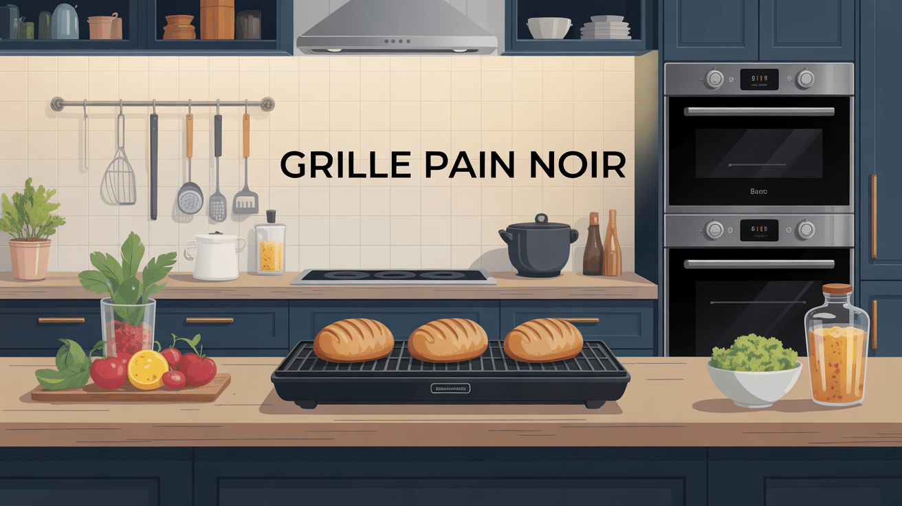 grille pain noir en cuisine moderne