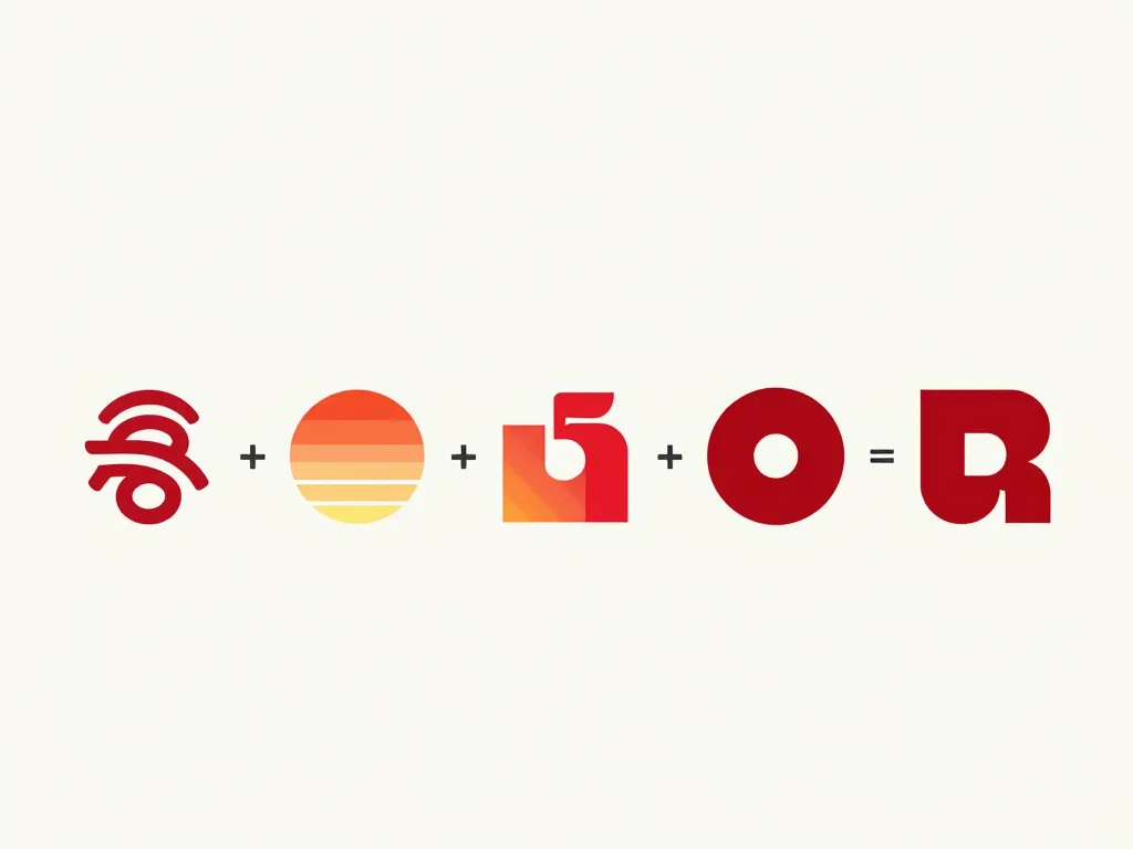 timeline graphique logo conforama évolution couleurs