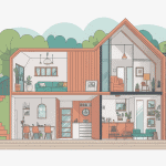 maison plan etage schéma lumineux moderne