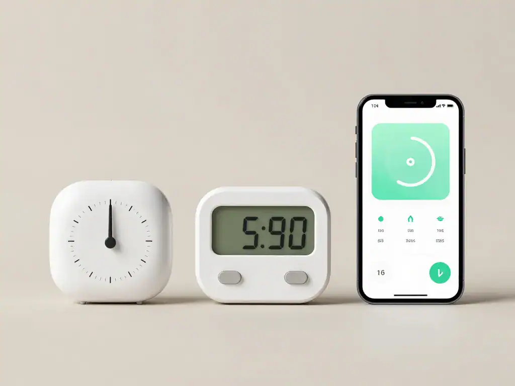 minuteur 15 minutes modèles mécanique digital application