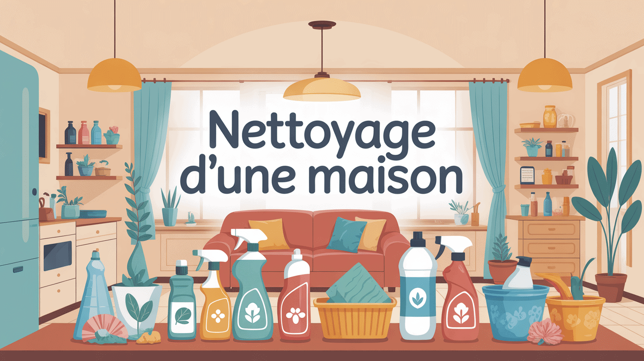 nettoyage d'une maison ambiance propre et organisée