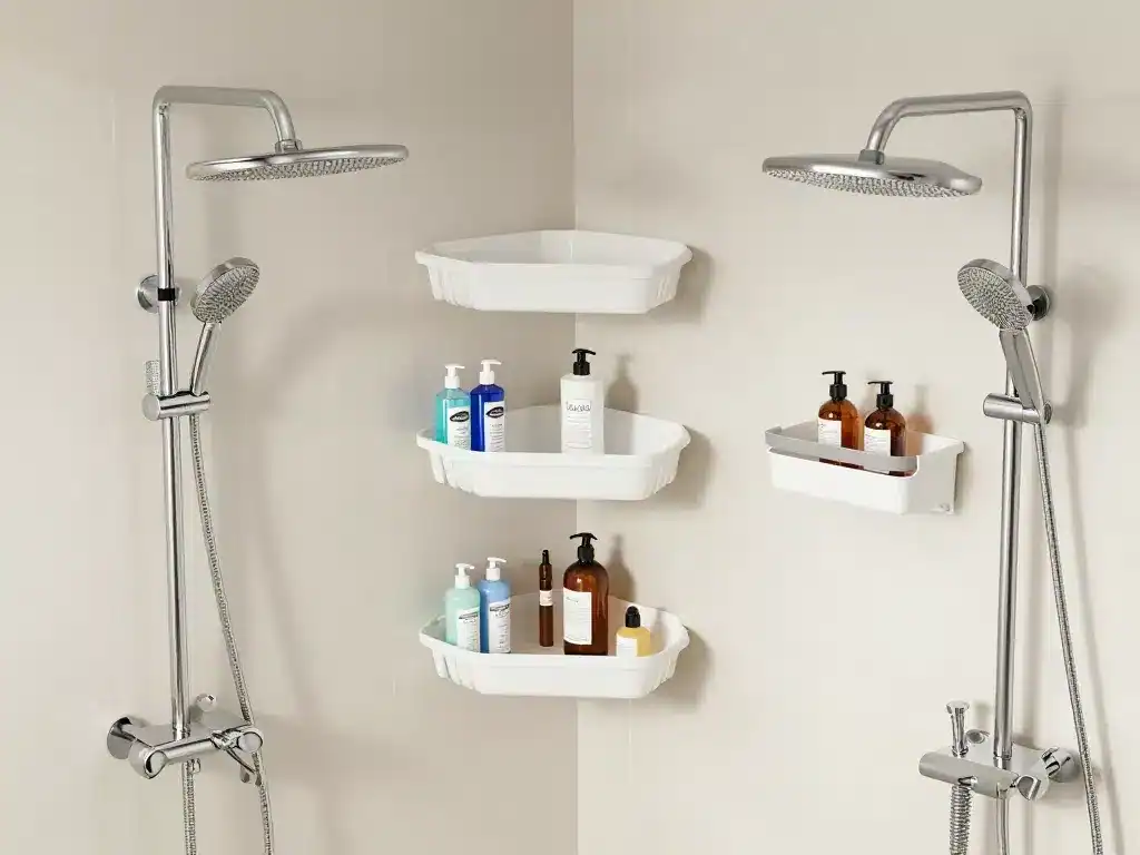 panier douche différents modèles dans salle de bain
