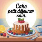 cake petit déjeuner sain sur table ingrédients naturels