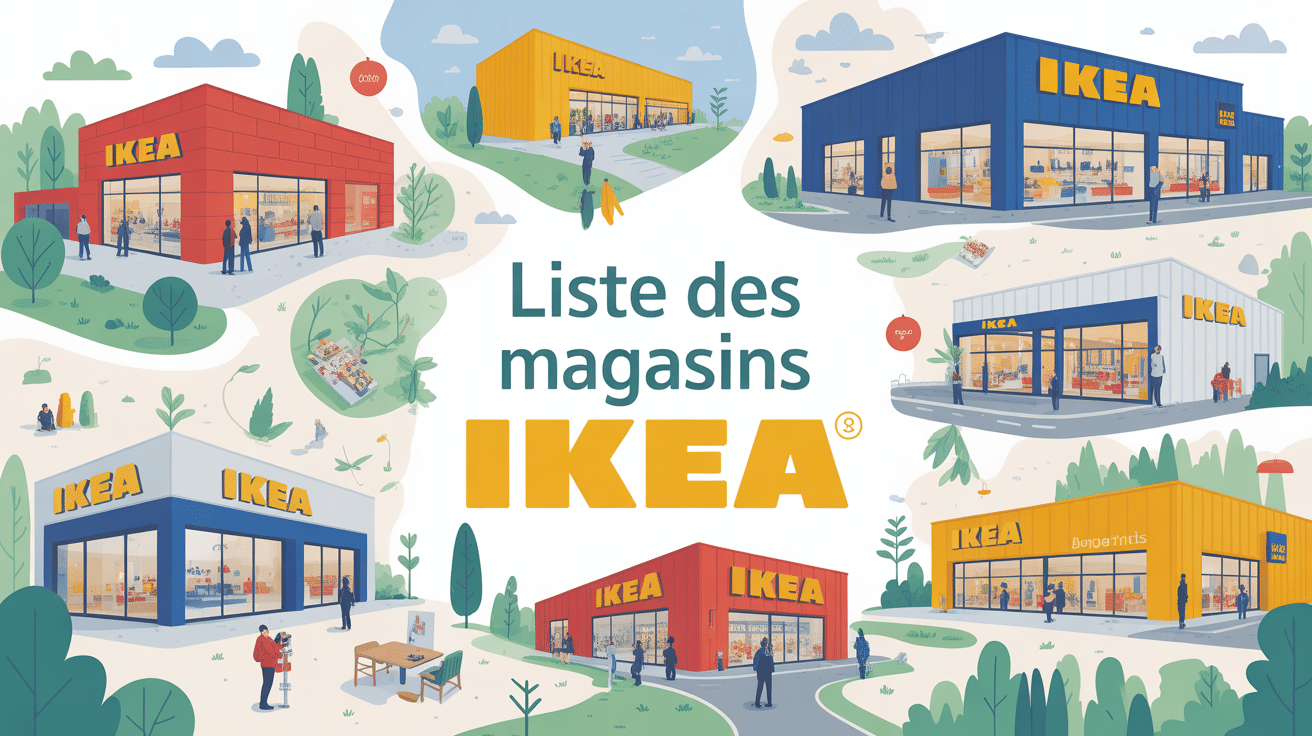 ikea liste magasin vue stylisée réseau France