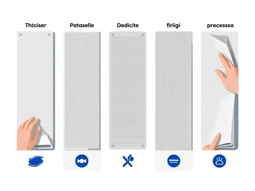 Différents modèles de pataselle et matériaux