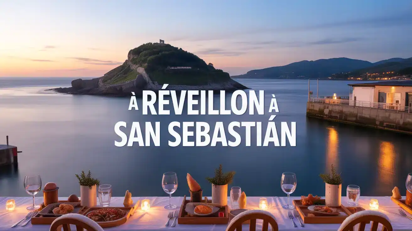 Ambiance festive et élégante pour réveillon à San Sebastián en bord de mer
