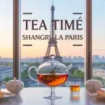 Tea time Shangri-La Paris élégant sous coupole de verre