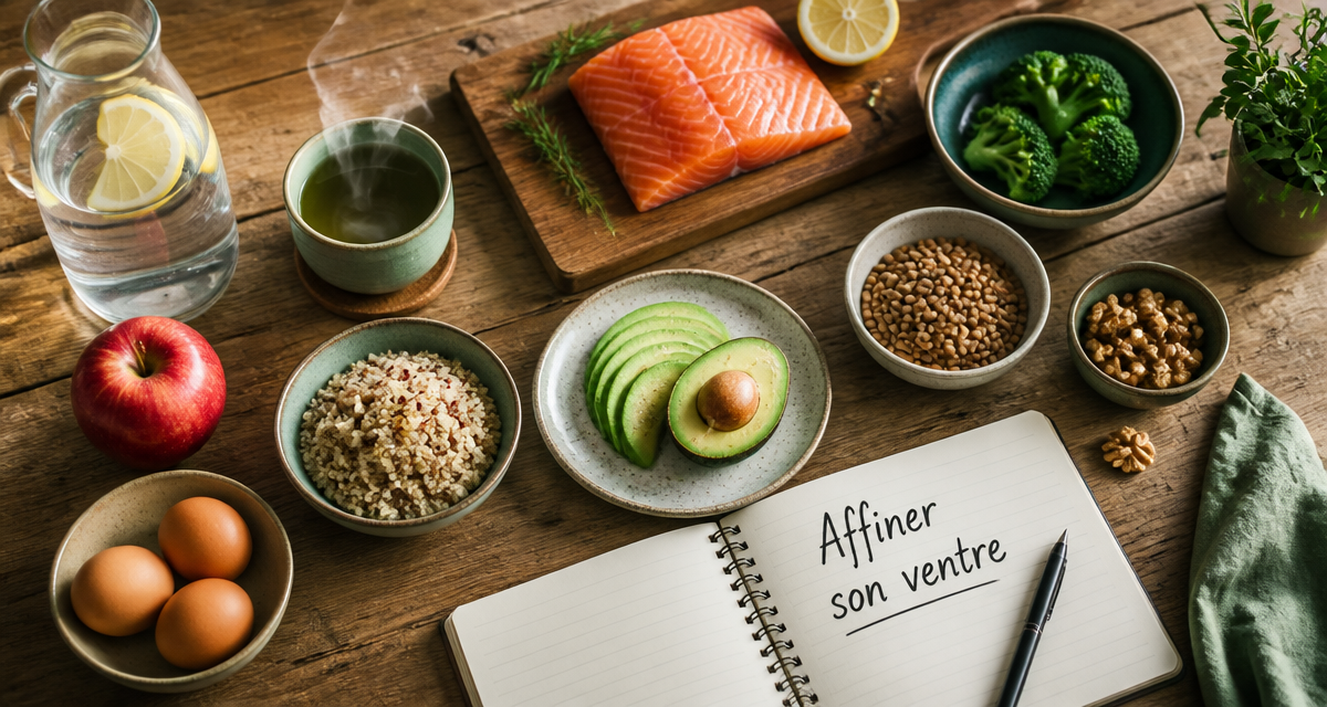 maigrir du ventre alimentation table aliments sains