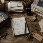 vidage maison table objets checklist